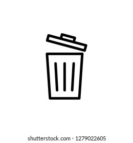 Trash icon vector. trash can icon. Delete icon vector