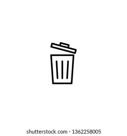 Trash icon vector. trash can icon. Delete icon vector