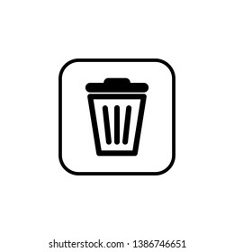 Trash icon vector. trash can icon. Delete icon vector