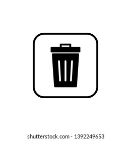 Trash icon vector. trash can icon. Delete icon vector
