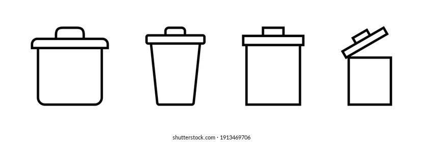 Trash icon vector. trash can icon. delete icon vector. garbage