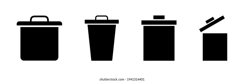 Trash icon vector. trash can icon. delete icon vector. garbage