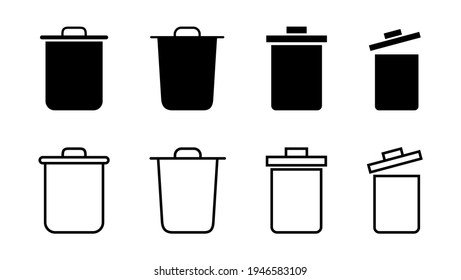 Trash icon vector. trash can icon. delete icon vector. garbage