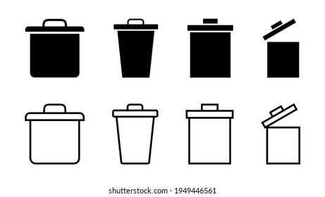 Trash icon vector. trash can icon. delete icon vector. garbage