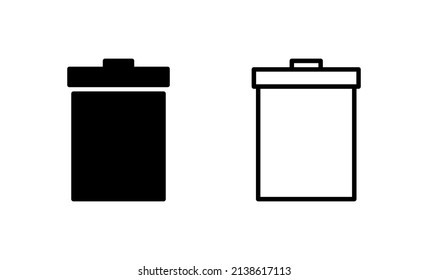 Trash icon vector. trash can icon. delete sign and symbol.