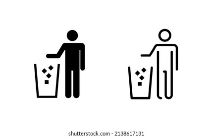 Trash icon vector. trash can icon. delete sign and symbol.