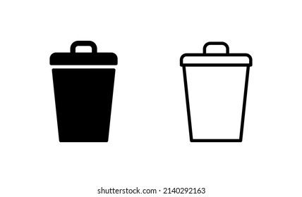 Trash icon vector. trash can icon. delete sign and symbol.