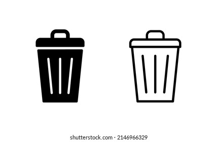 Trash icon vector. trash can icon. delete sign and symbol.