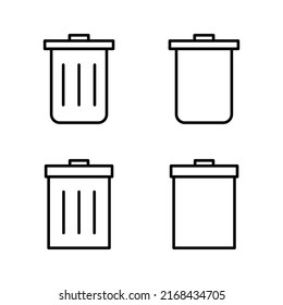 Trash icon vector. trash can icon. delete sign and symbol.