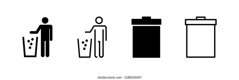 Trash icon vector. trash can icon. delete sign and symbol.
