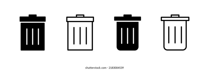 Trash icon vector. trash can icon. delete sign and symbol.