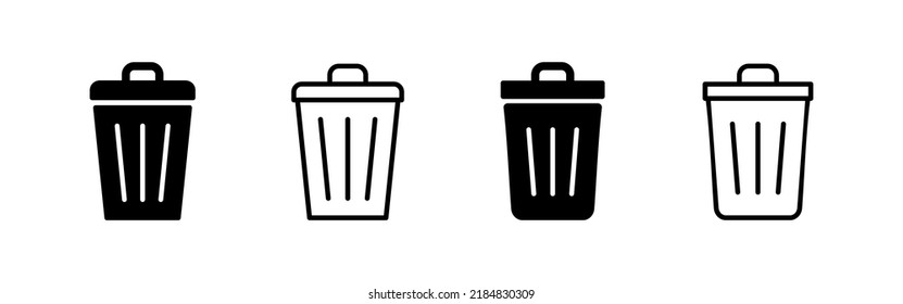 Trash icon vector. trash can icon. delete sign and symbol.