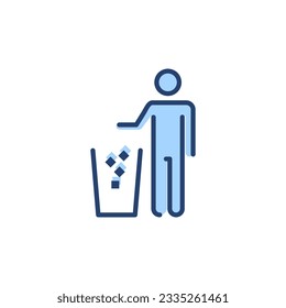 Trash icon vector. trash can icon. delete sign and symbol.