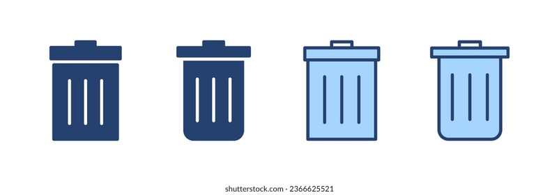 Trash icon vector. trash can icon. delete sign and symbol.