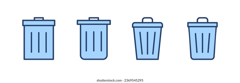 Trash icon vector. trash can icon. delete sign and symbol.