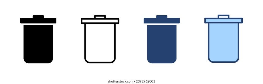 Trash icon vector. trash can icon. delete sign and symbol.