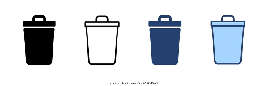 Trash icon vector. trash can icon. delete sign and symbol.