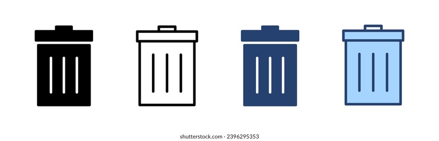 Trash icon vector. trash can icon. delete sign and symbol.