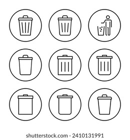 Trash icon vector. trash can icon. delete sign and symbol.