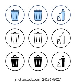 Trash icon vector. trash can icon. delete sign and symbol.