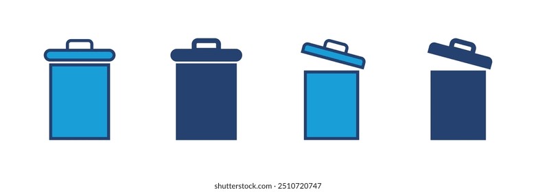 Trash icon vector. trash can icon. delete icon vector. garbage