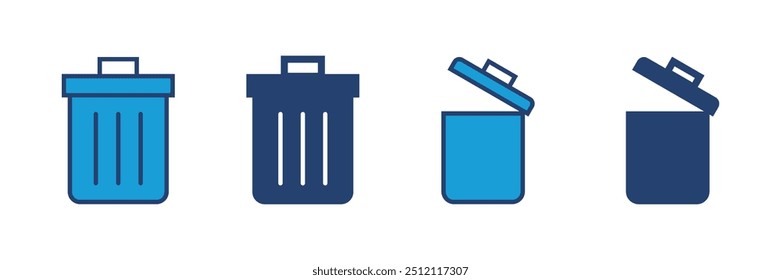 Trash icon vector. trash can icon. delete icon vector. garbage