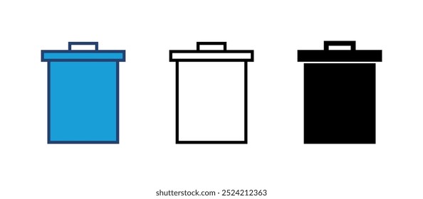 Trash icon vector. trash can icon. delete icon vector. garbage