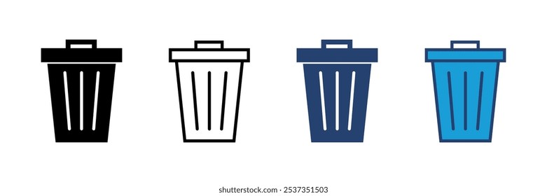 Trash icon vector. trash can icon. delete icon vector. garbage