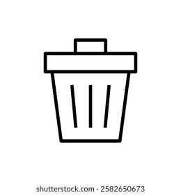 Trash icon vector. trash can icon. delete sign and symbol.