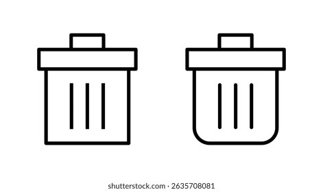 Trash icon vector. trash can icon. delete sign and symbol.