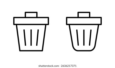 Trash icon vector. trash can icon. delete sign and symbol.