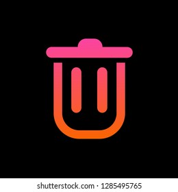 trash icon vector for delete button