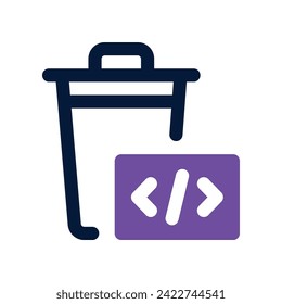 trash icon. vector dual tone icon for your website, mobile, presentation, and logo design.