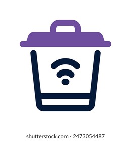 trash icon. vector dual tone icon for your website, mobile, presentation, and logo design.