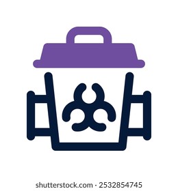 trash icon. vector dual tone icon for your website, mobile, presentation, and logo design.