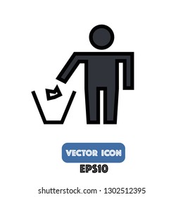 trash icon, trash vector eps10