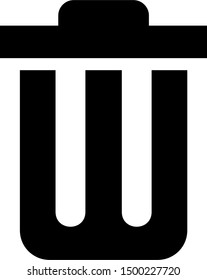 Trash icon vector flat design. Garbage symbol
