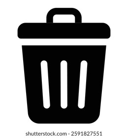 Trash icon vector flat design. Trash can, bin, delete icon. Garbage symbol