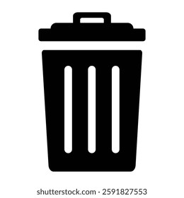 Trash icon vector flat design. Trash can, bin, delete icon. Garbage symbol