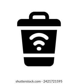 trash icon. vector glyph icon for your website, mobile, presentation, and logo design.