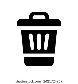 trash icon. vector glyph icon for your website, mobile, presentation, and logo design.