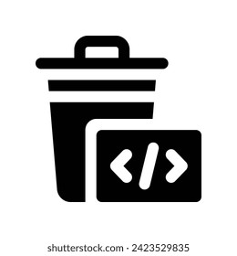 trash icon. vector glyph icon for your website, mobile, presentation, and logo design.