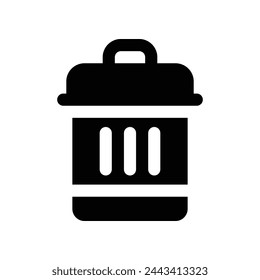 trash icon. vector glyph icon for your website, mobile, presentation, and logo design.