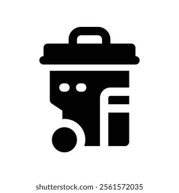 trash icon. vector glyph icon for your website, mobile, presentation, and logo design.