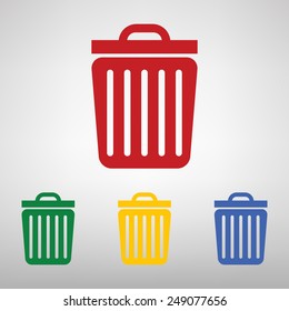 Trash icon. Vector illustration