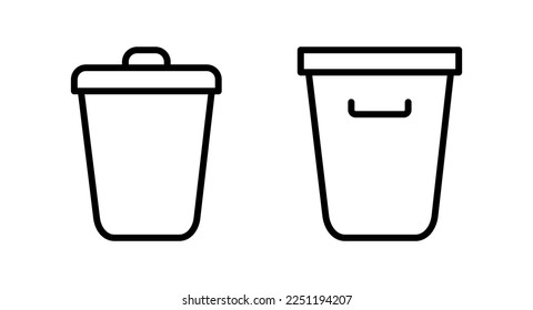 Trash icon vector illustration. trash can icon. delete sign and symbol.