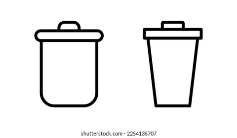 Trash icon vector illustration. trash can icon. delete sign and symbol.