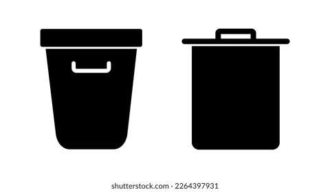 Abfallsymbol, Vektorgrafik. Müll kann Symbol werden. Zeichen und Symbol löschen.