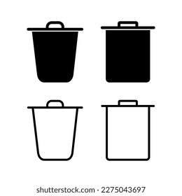 Trash icon vector illustration. trash can icon. delete sign and symbol.