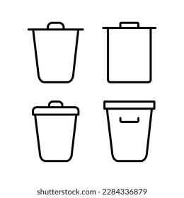 Trash icon vector illustration. trash can icon. delete sign and symbol.